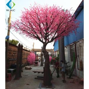 Wholesale Fiberglass Trunk Silk Blossom Tree , Artificial Cherry Blossom Trees For Weddings from china suppliers