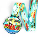 Large Size Multi color Filled Zinc Alloy Metal Award Medal 3D UV Printed