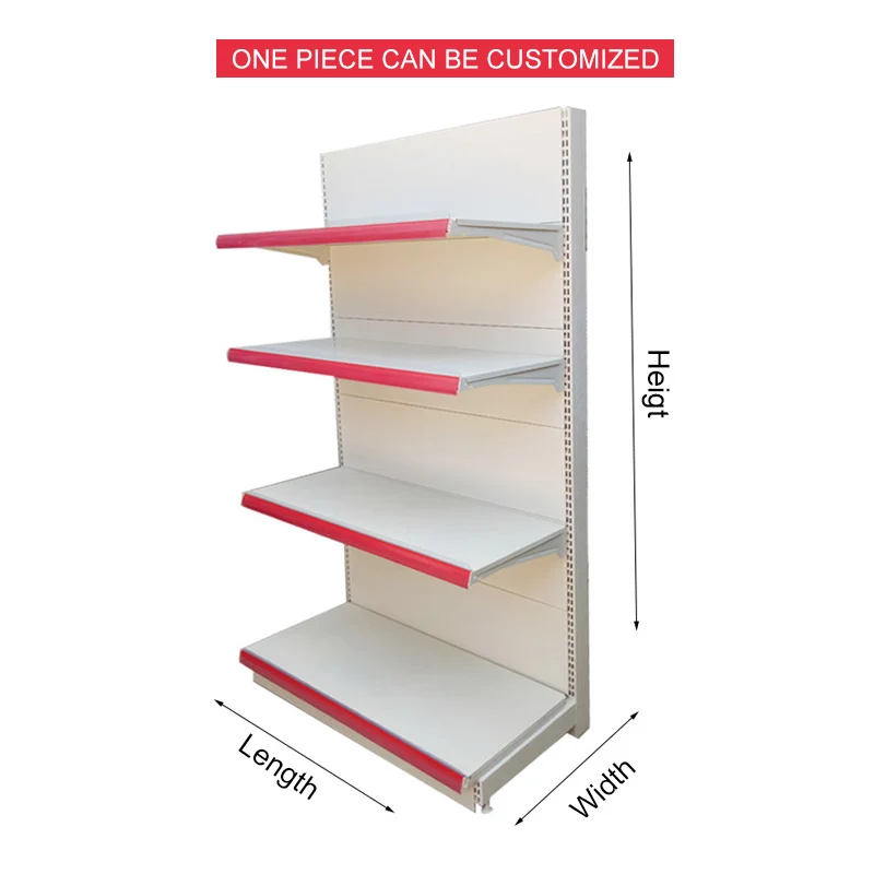 Factory custom size color metal grocery conveni store shelf supermarket gondola shelf children's store shelves