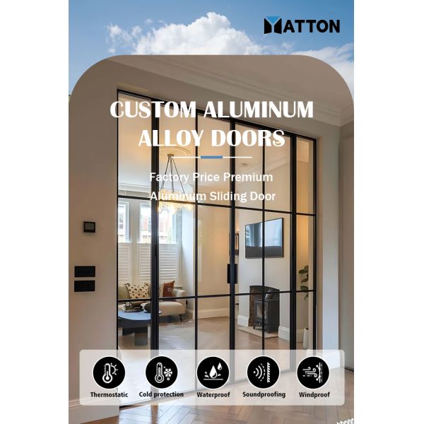 High Quality YATTON Modern Apartment 5-Year Warranty Double-layer Insulated Aluminum Soundproof Folding Doors