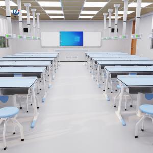 Wholesale Rectangle Physics Lab Furniture Polishing Movable Display Workstation from china suppliers