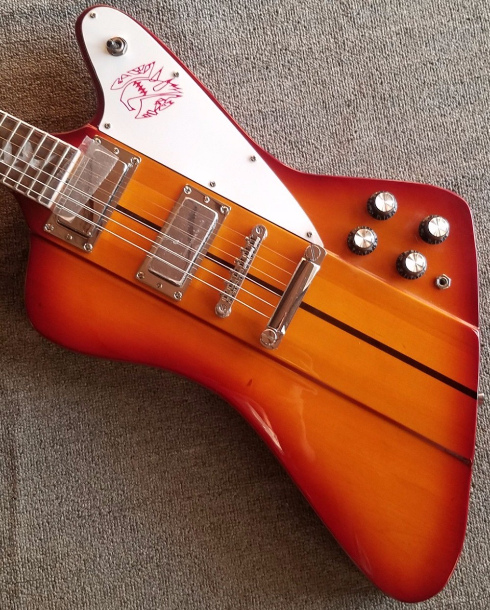 Firehawk factory custom Firebird guitar alien Electric guitars top quality in red color musical instruments
