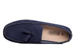Stitching Style Flats Mens Black Driving Shoes , Moccasin - Gommino Suede