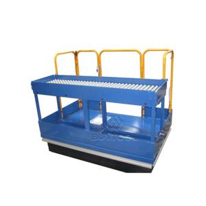 Wholesale 100 Lb Electric Stationary Lift Table 48x72 Pop-Up Ball Transfer Platform With Safety Rails from china suppliers