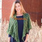 Pure Soft Cotton Outfit,Casual Sweater,Warm Knitted Ponc Green Free Knitting