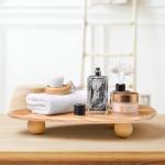 Wooden Vanity Tray with Unique Grain, Decorative Tray for Bathroom Counter, Home