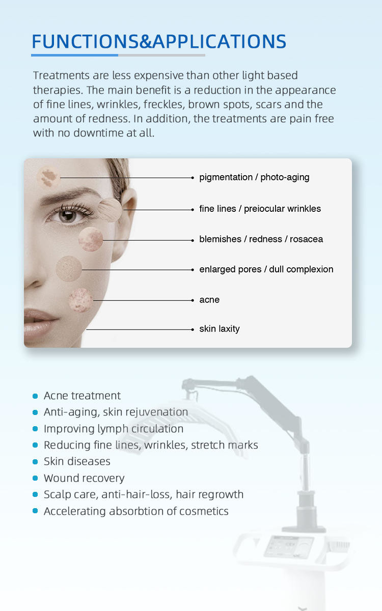 Professional 417nm Blue And Red Led Light Therapy Machine For Hair Growth