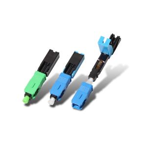 Wholesale SC Field Assembly Optical Fiber Connectors , Green SC/APC Fast Connector from china suppliers