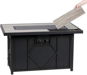 Wholesale Rectangular Tabletop 42in 50,000BTU Outdoor Fire Pit Table Stove In Winter from china suppliers