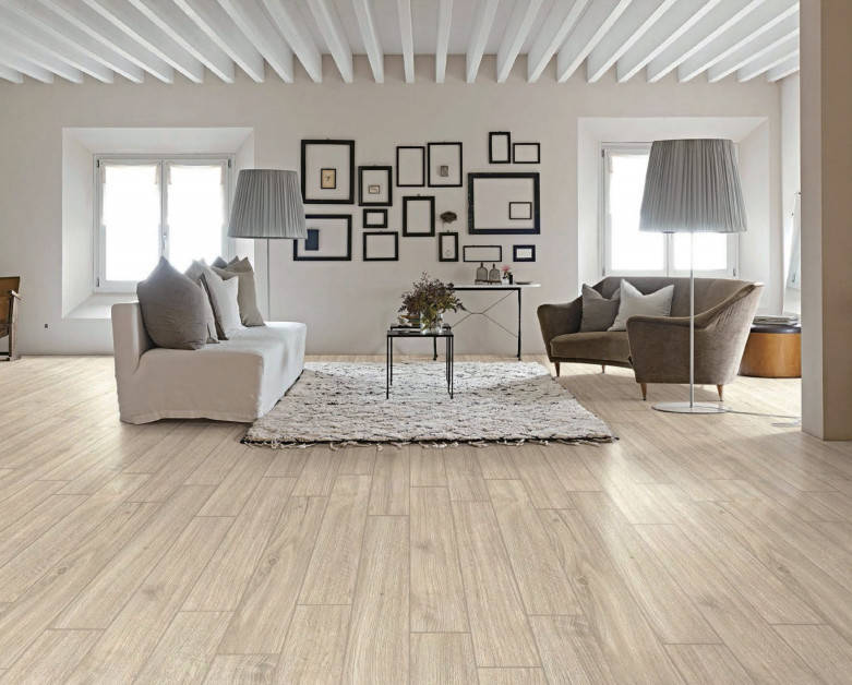 20x120cm 0.0005W.A Porcelain Wooden Tile Grey For Living Room 9.5mm