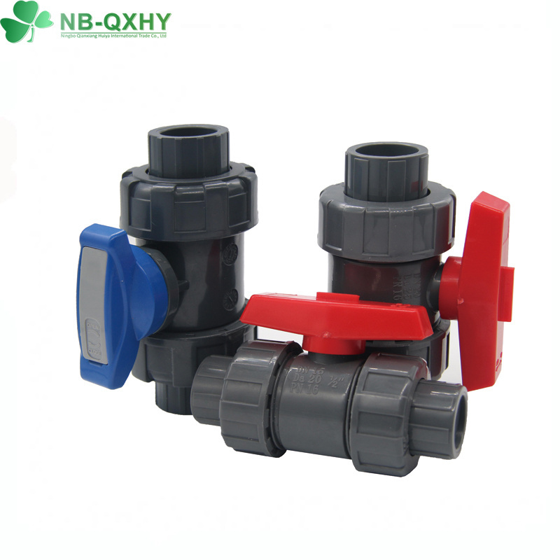 DIN BS ANSI JIS Standard PVC True Union Ball Valve Double China Factory Wholesale 2 Inch 4 Inch 6 Inch Union Ball Valve