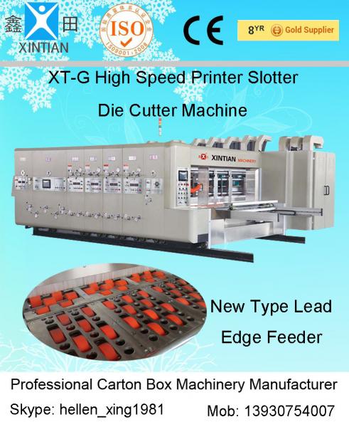 Quality Automatic Carton Box Making Machine With Printing / Slotting And Die Cutting Function for sale