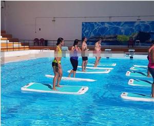 Wholesale PVC inflatable air Yoga mat in all colors used on the water or on the ground from china suppliers