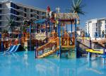 Fiberglass Aqua Playground Outdoor / Indoor Water House With Spiral Slide