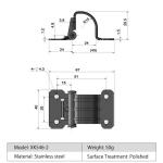 Stainless Steel Freely Stopped Hinges HG-TUWA Arc Damping Hinges