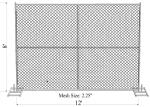 temporary chain link fence for sale 8'x12'
