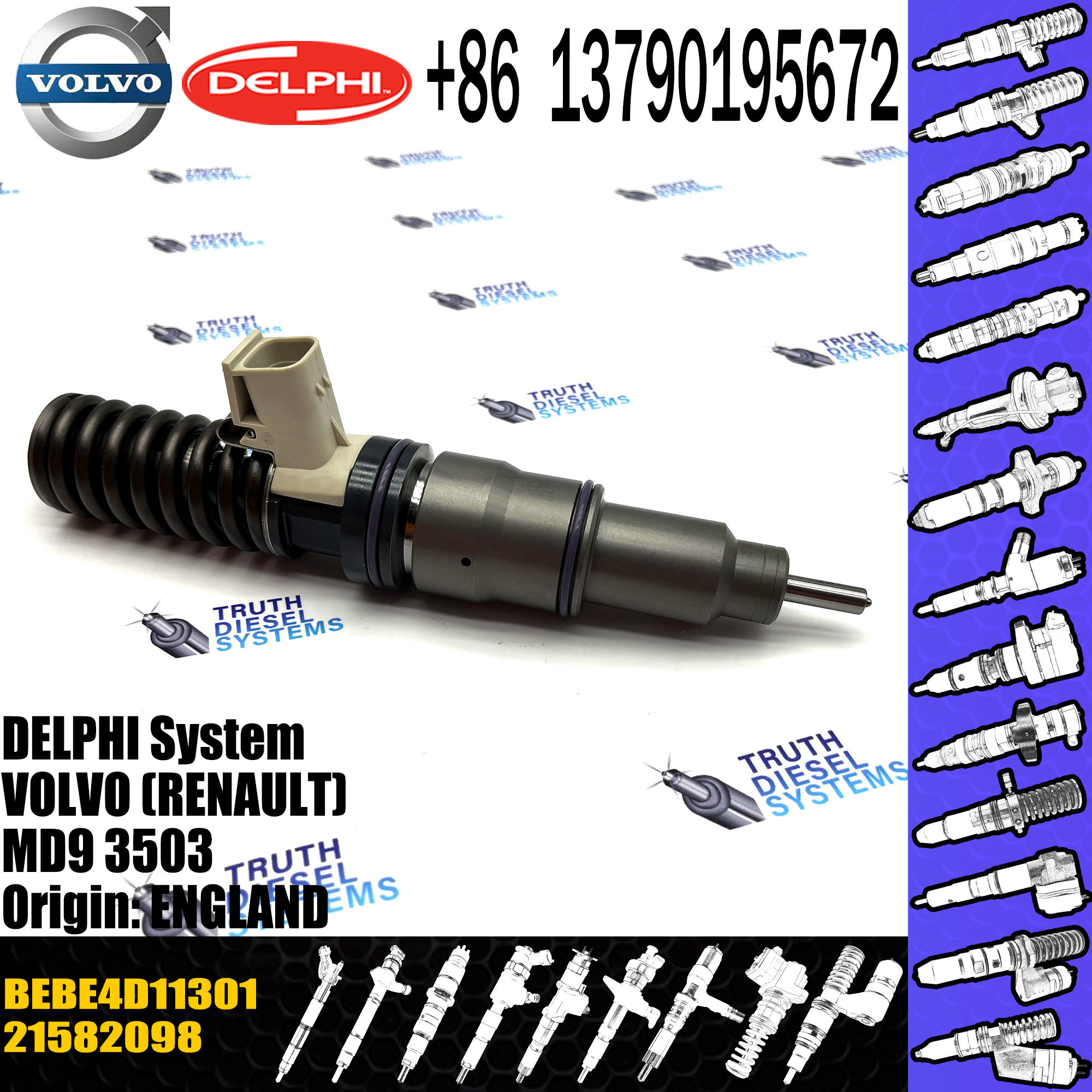 Fuel Injector 20747798 7420747798 85000675 BEBE4D11001 BEBE4D11101 BEBE4D11201 BEBE4D11301