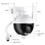 Outdoor 4K Wireless Surveillance IP Camera Wifi Security PTZ CCTV Camera