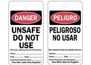 Wholesale Custom Lockout Plastic Safety Tag 250g Coated Paper Material Easy Installation from china suppliers