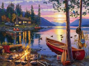 Wholesale ODM Giant Floor Darrell Bush Canoe Lake Paper Jigsaw Puzzle 1000 Piece from china suppliers