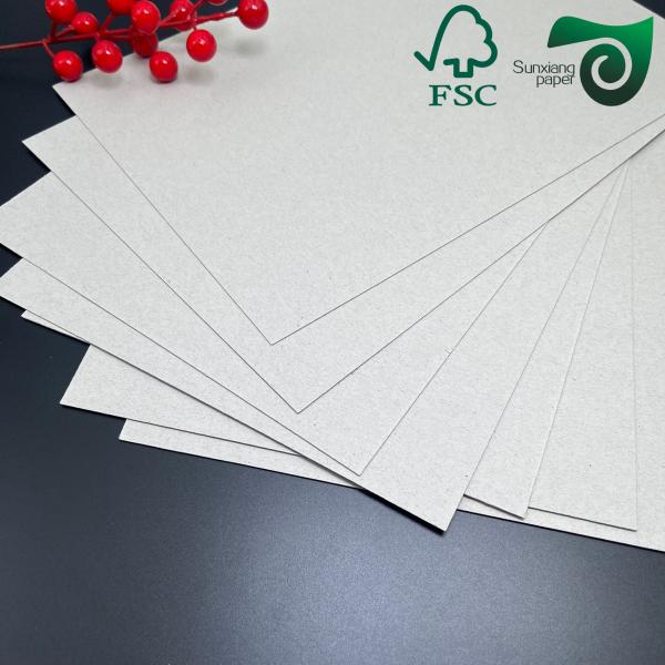 FSC Certified 1200gsm Uncoated Book Binding Board For Photo Frames Recycled Pulp Material