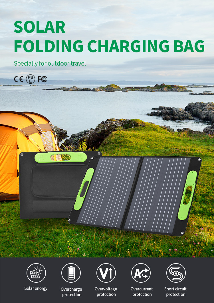 High Efficiency 60 Watts Folded Solar Powered Panel 18v 60w For Power Station