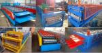 Blue Color Roofing Sheet Roll Forming Machine 0.3mm - 0.8mm Sheet Thickness