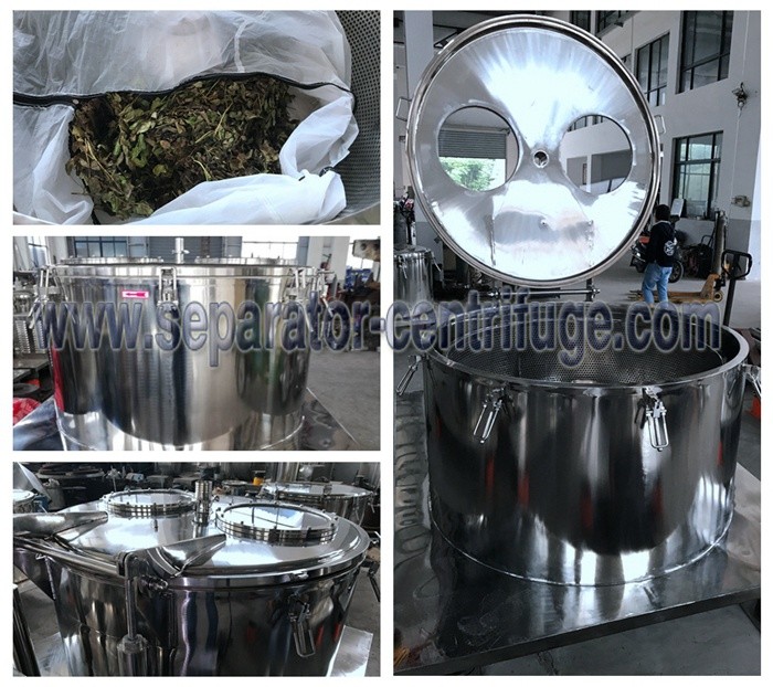 PLC Control Ethanol Soak Herb Oil Extraction Centrifuge , Food Centrifuge