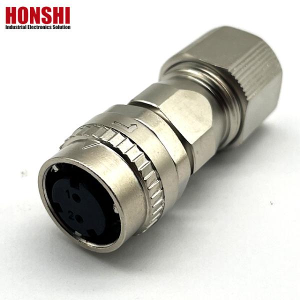 DDK CM10 Series 2Pin Circular Connectors Female Solder type One-Touch Locking