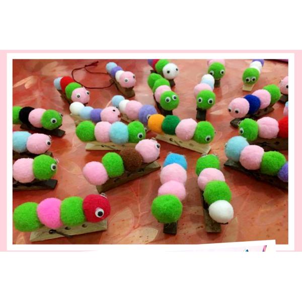 10mm ~40mm assorted color & sizes round shape soft Pom pom ball for children hand-crafted material