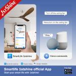 1stshine Indoor Wooden Blade Ceiling Fan Remote Control Air Cooling Fan with DC