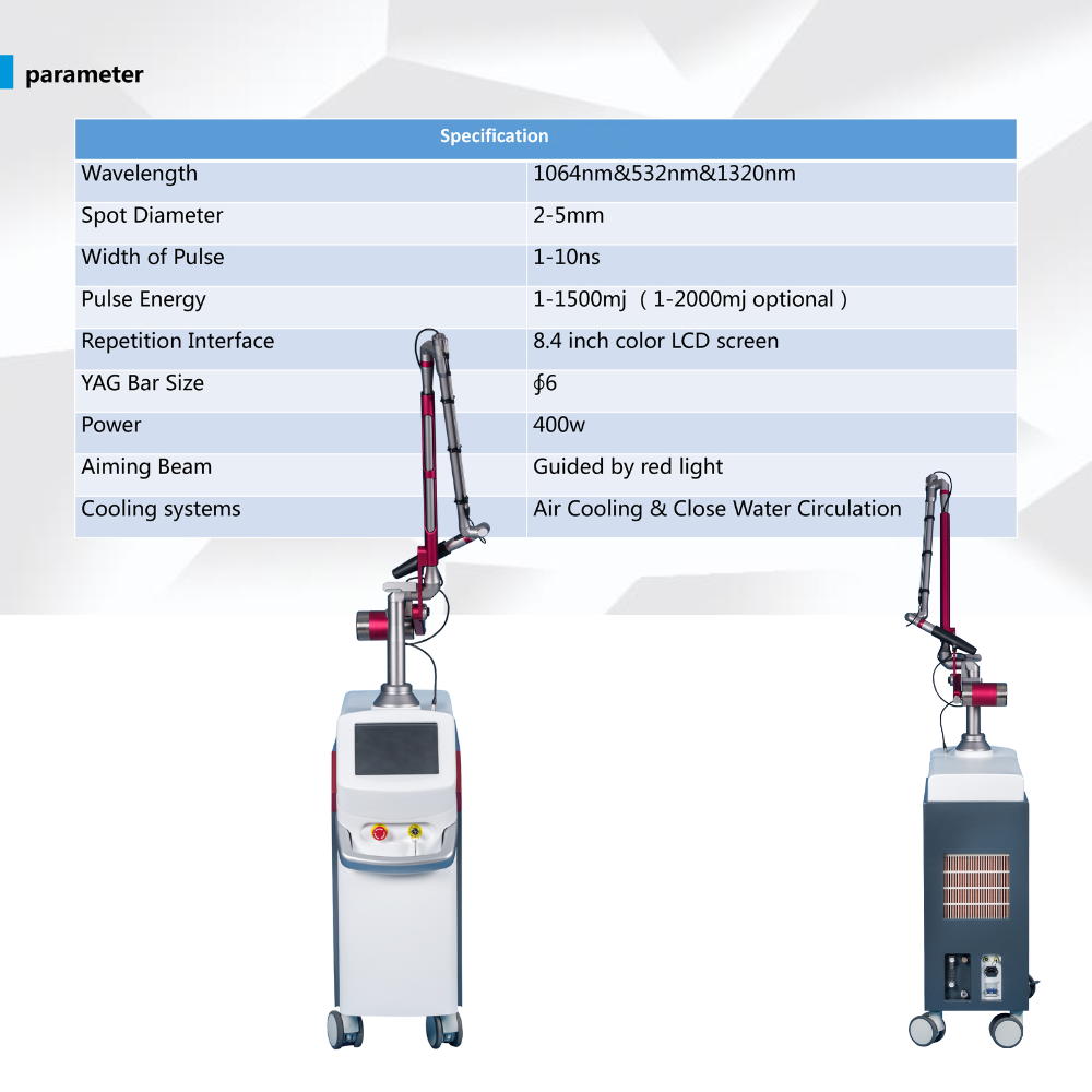 Q Switched Nd Yag Laser Body Machine Laser Skin Treatment Machine Eyebrow Tattoo Tattoo Equipment