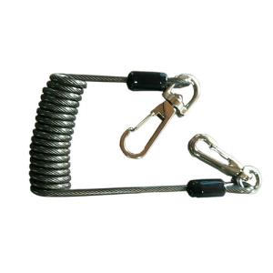 Wholesale TPU Stainless Steel Coiled Tool Lanyard Extend 3M High Security Rod Leash from china suppliers