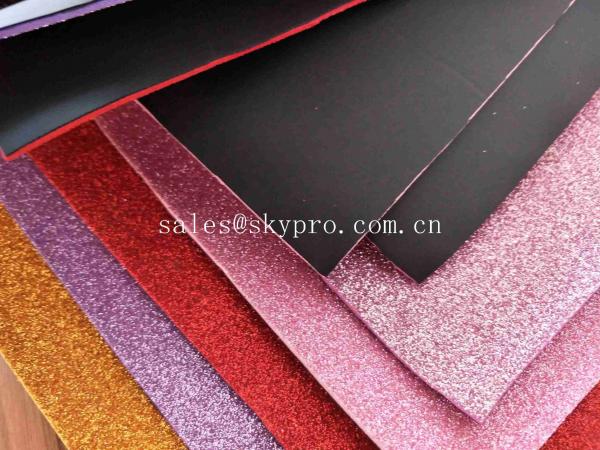 Quality Recycle Goma Glitter EVA Foam Sheet 38 Degree Hardness , 1.2-44mm Thickness for sale