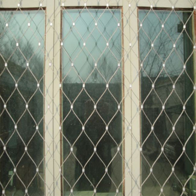 Anping flexible stainless steel cable mesh,diamond mesh fence wire fencing