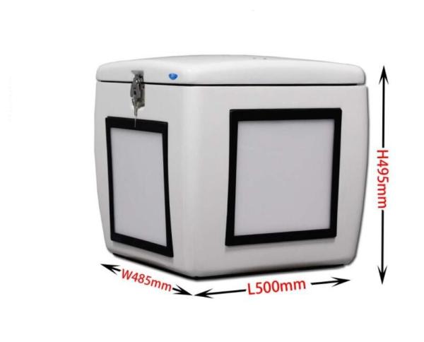 Large Volumr Motorcycle Delivery Food Box with LED Light for Scooter or