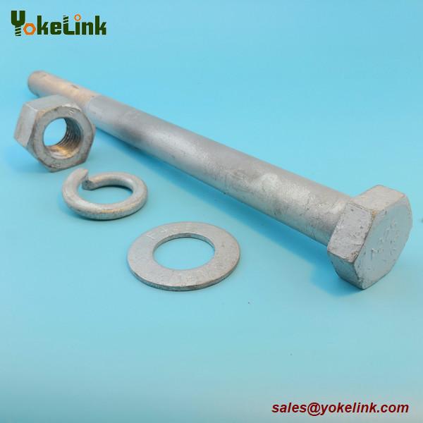 1-1/2" ASTM F3125 Grade A325 Hot Dipped Galvanized Steel Structural Bolt w/A563
