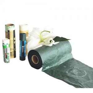 China Eco Friendly Biodegradable Dog Poop Bags On Roll PLA PBAT Material on sale