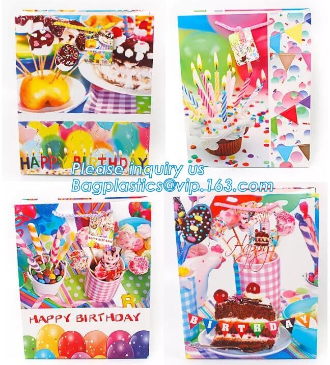 Shopping Bags Small Medium & Large, Gift Bag With Handles, Gusset With Cardboard For Retail Merchandising