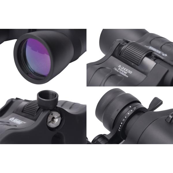 50mm Objective Diameter 8-24X Portable Zoom Binocular for Safari and Wildlife Tours