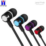 Multi Color Wired In Ear Earphones Flat Cable 1.2 MM Noise Cancelling Earbuds