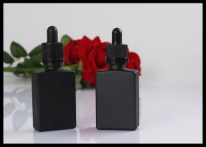 Wholesale Black Matte Glass Bottles Square Essential Oil Droppe Bottle Frosted Glass Bottles from china suppliers