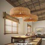 Rattan Lamp Chinese Handmade Pendant Lights Retro Lamp for Dining Room