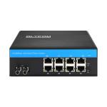 Din Rail Mounted IP40 Industrial POE Switch 48 - 52VDC With 8 RJ45 Port