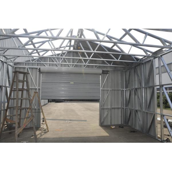 Fireproof Light Steel Frame Metal Prefab Car Shed With Steel Sheet Cladding Park home
