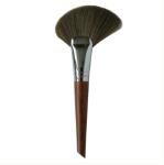 Brown Powder Fan Brush , Multifunction Single Powder Brush