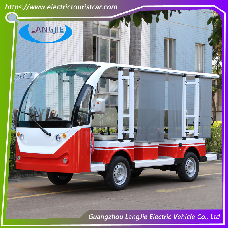 11 Seater Climbing Ability 20% Electric Tourist Car with Medical Chest for Airport