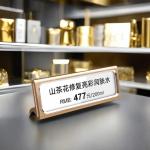 Tea Wine Furniture Display Rack for Store Shop Gold Sliver Shelf Tag Holder