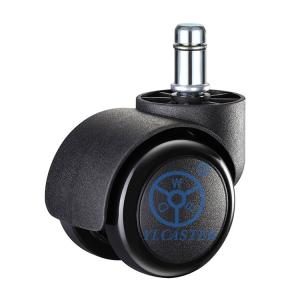 Wholesale 7/16&quot;X27/32&quot; Grip Ring Stem Twin Wheel Chair Casters With Black Pu Tread 2 Inch from china suppliers