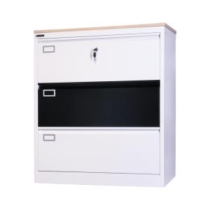 China 3 Drawer Metal Filing Steel Vertical File Cabinet Kd Structure on sale